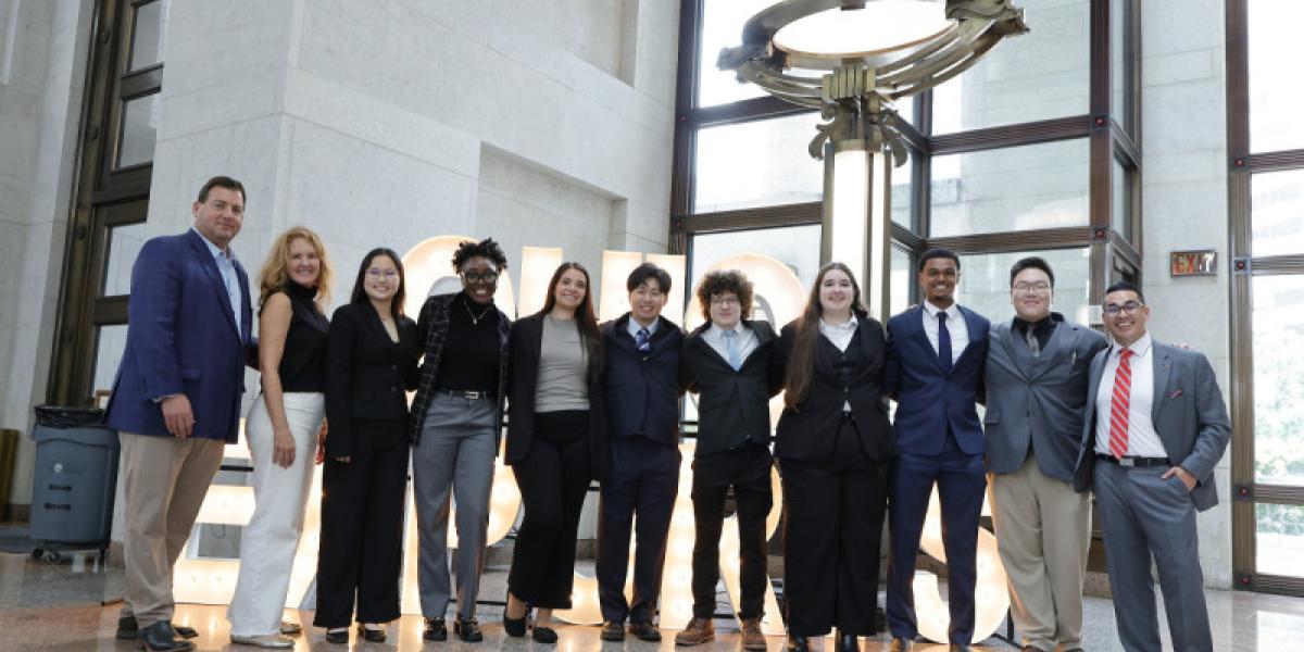 Students at an event