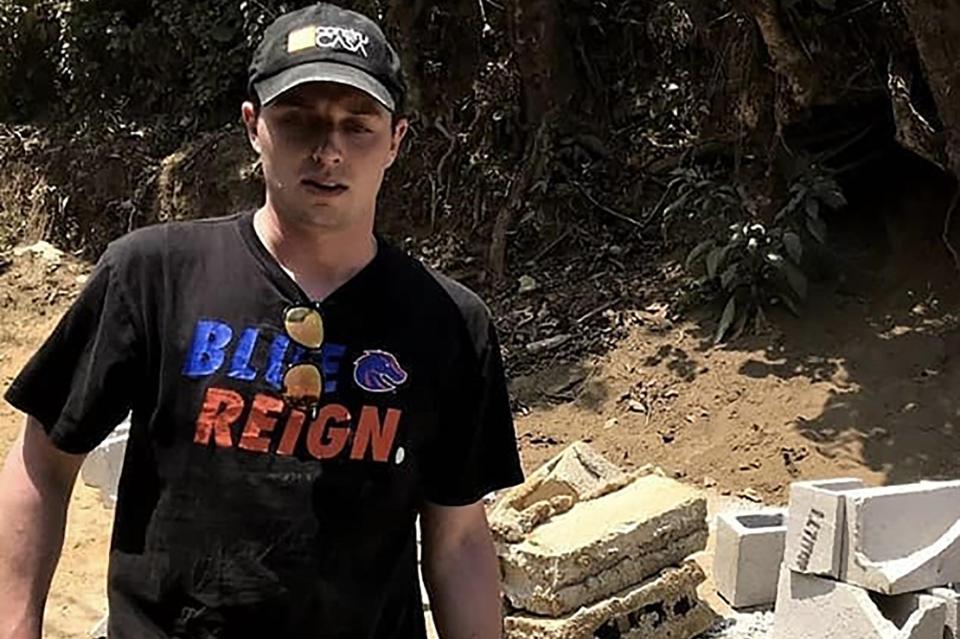 Connor Jones outside at a Buck-I-Serv site in Guatemala.