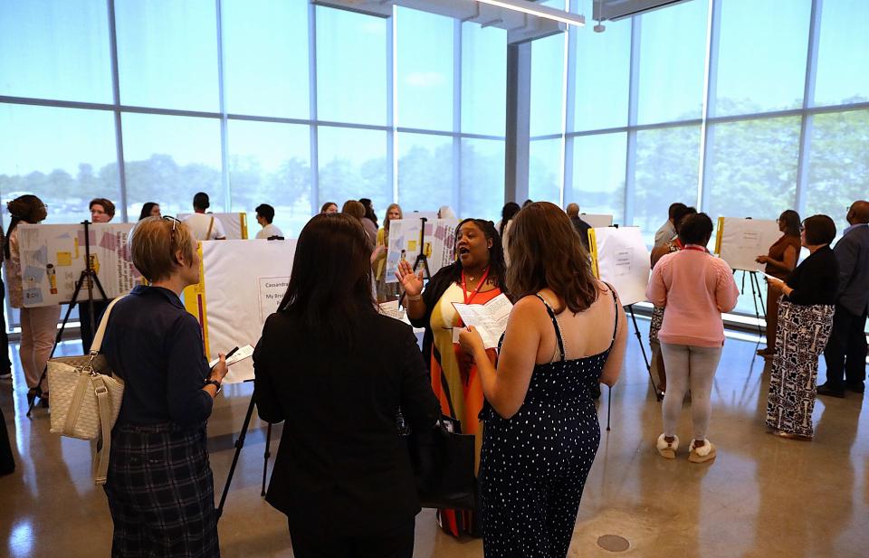 Parents discussed projects they developed through Ohio State’s Family Leaders for Ohio Schools Academy.